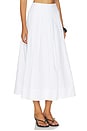 view 2 of 6 Julie Pleated Poplin Skirt in White
