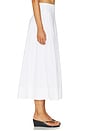 view 3 of 6 Julie Pleated Poplin Skirt in White