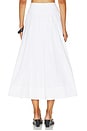 view 4 of 6 Julie Pleated Poplin Skirt in White