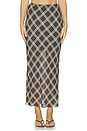 view 1 of 6 Yvonne Check Maxi Skirt in Brown Mix