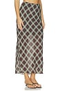 view 2 of 6 Yvonne Check Maxi Skirt in Brown Mix