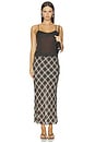 view 5 of 6 Yvonne Check Maxi Skirt in Brown Mix