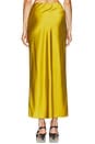 view 4 of 6 Harris Satin Skirt in Hot Mustard