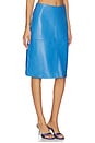 view 2 of 6 Olwen Leather Skirt in Blue