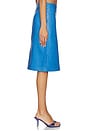 view 3 of 6 Olwen Leather Skirt in Blue
