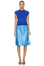 view 5 of 6 Olwen Leather Skirt in Blue