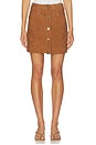view 1 of 6 Clemmie Suede Skirt in Tan