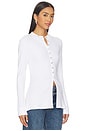 view 2 of 4 Daphne Rib Placket Top in White