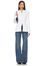 view 4 of 4 Daphne Rib Placket Top in White