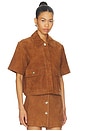 view 3 of 5 Jane Suede Shirt in Tan