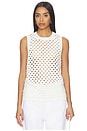 view 1 of 4 Jeanie Crochet Knitted Vest in White
