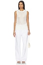 view 4 of 4 Jeanie Crochet Knitted Vest in White