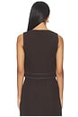 view 3 of 4 Summer Linen Mix Waistcoat in Chocolate