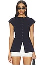 view 1 of 4 Ariel Ponte Top in Navy