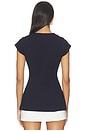 view 3 of 4 Ariel Ponte Top in Navy