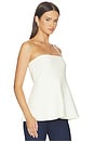 view 2 of 4 Amy Knitted Bandeau Peplum Top in Ivory