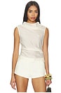 view 1 of 4 TOP TRANSPARENTE DANA in White