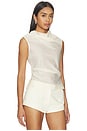 view 2 of 4 TOP TRANSPARENTE DANA in White