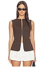 view 1 of 5 Miguel Zip Ponte Top in Brown