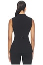 view 3 of 4 Cynthia Funnel Neck Waistcoat in Black