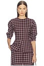view 1 of 5 Janey Ruched Sleeve Top in Multi