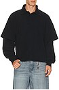 view 1 of 4 Curren Double Sleeve Polo in Blackened Navy