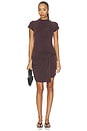 view 1 of 3 MINIVESTIDO DRAPED in Plum