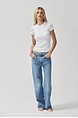 view 1 of 8 Harper Mid Rise Relaxed Straight Jeans in Flash