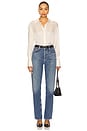 view 5 of 6 90s Pinch Waist Long High Rise Straight Jeans in Overcast
