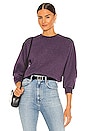 view 1 of 4 Thora Sweatshirt in Grape Heather in Graphite Heather