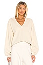 view 1 of 4 V Neck Balloon Sleeve Sweatshirt in Penne