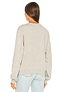 view 3 of 4 V Neck Balloon Sleeve Sweatshirt in Grey Heather