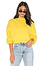 view 1 of 4 Balloon Sleeve Cropped Sweatshirt in Citrus