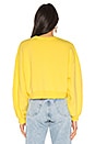 view 3 of 4 Balloon Sleeve Cropped Sweatshirt in Citrus
