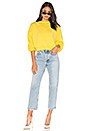 view 4 of 4 Balloon Sleeve Cropped Sweatshirt in Citrus