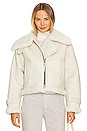 view 2 of 5 x Shoreditch Ski Club Lola Shearling Jacket in Natural & White