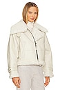 view 3 of 5 x Shoreditch Ski Club Lola Shearling Jacket in Natural & White