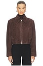 view 2 of 5 Nahlia Cropped Suede Jacket in Root