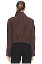view 4 of 5 Nahlia Cropped Suede Jacket in Root