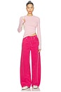 view 6 of 6 JAMBES LARGES LOW in Cerise