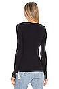 view 3 of 4 Maya Scoop Neck Long Sleeve Top in Ink