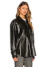 view 2 of 4 Utility Faux Leather Shirt in Detox