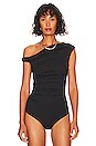 view 2 of 5 Hilma Twist Sleeve Bodysuit in Black