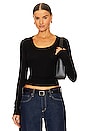 view 1 of 4 CAMISETA ESCOTE REDONDO BERNICE in Black