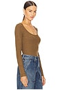 view 2 of 4 Corey Scoop Neck Tee in Brew