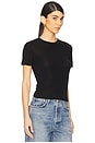 view 2 of 4 Ronya Layering Rib Tee in Black