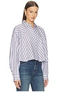view 2 of 5 Agnes Shirt in Meyer Stripe White & Chocolate