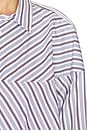 view 6 of 5 Agnes Shirt in Meyer Stripe White & Chocolate