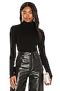 view 1 of 6 Turtleneck Long Sleeve Bodysuit in Black