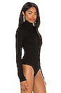 view 3 of 6 Turtleneck Long Sleeve Bodysuit in Black